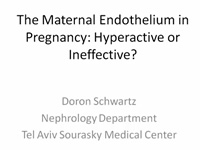 The Maternal Endothelium in Pregnancy: Hyperactive or Ineffective? 